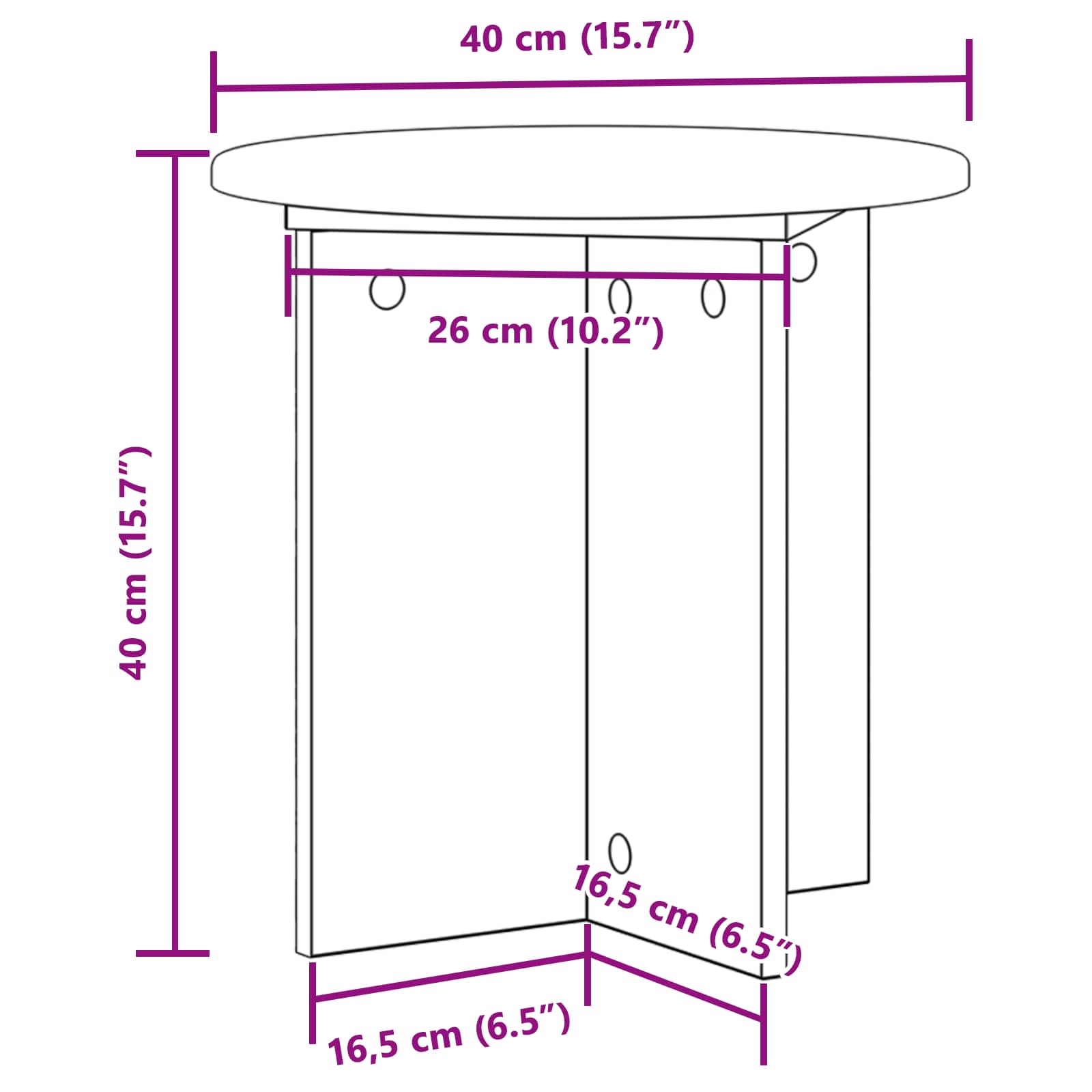 Plant Stand 2 pcs White Ø40 x 40 cm Engineered Wood
