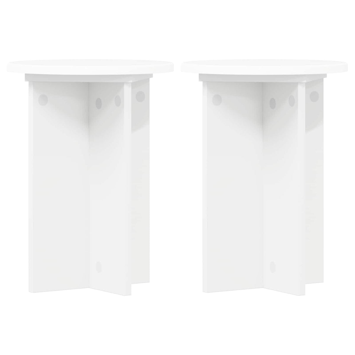 Plant Stand 2 pcs White Ø29.5 x 40 cm Engineered Wood