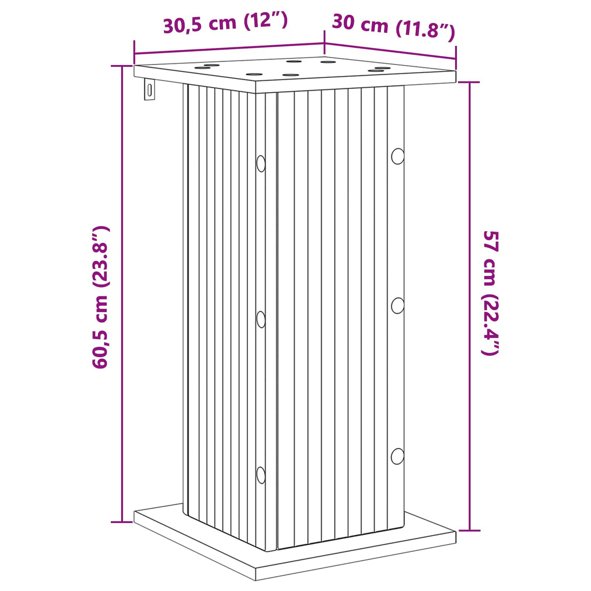 Plant Stand 2 pcs White 30.5 x 30 x 60.5 cm Engineered Wood