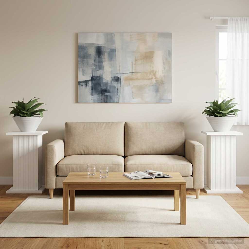 Plant Stand 2 pcs White 30.5 x 30 x 43 cm Engineered Wood