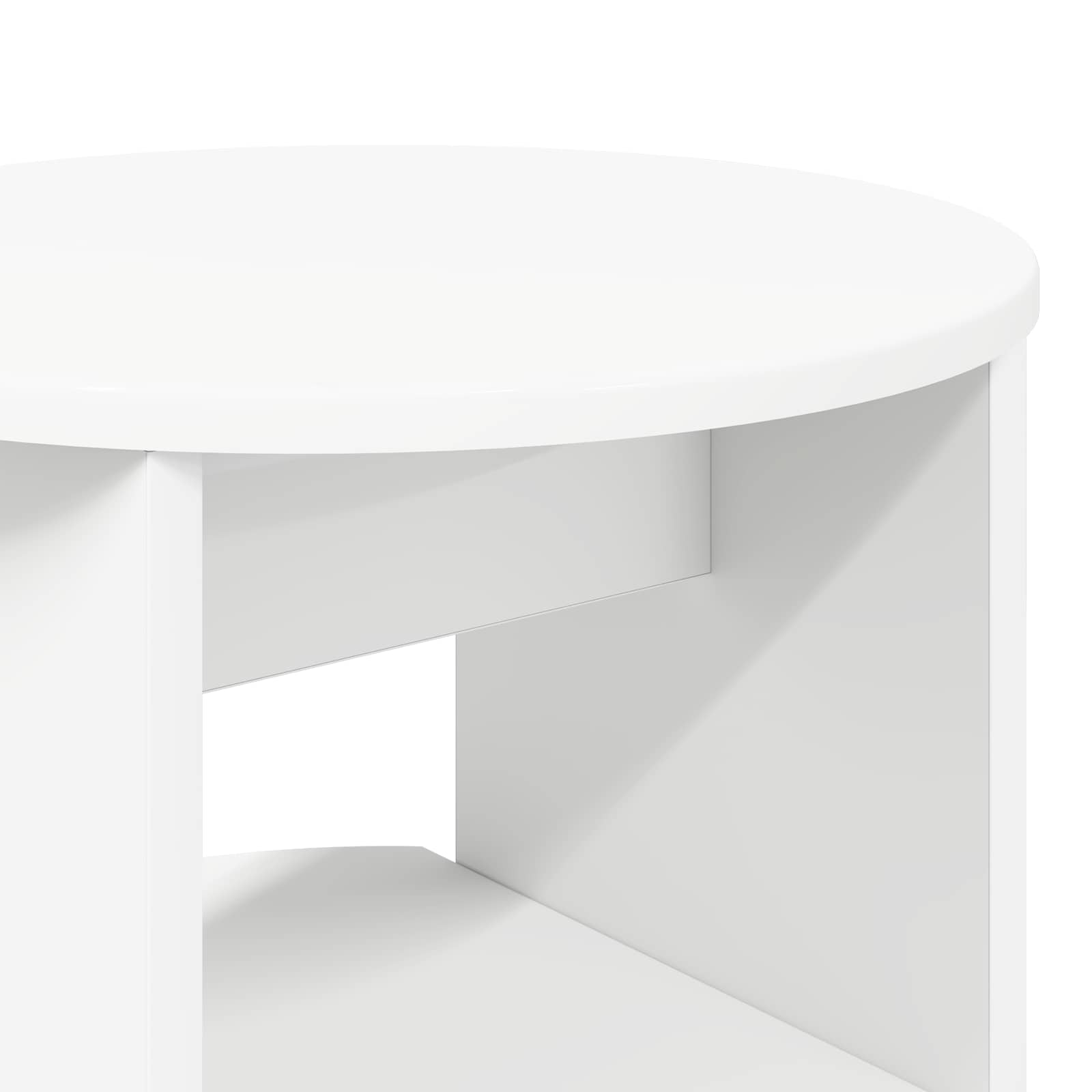 Side Cabinet 2 pcs White Ø40 x 50 cm Engineered Wood