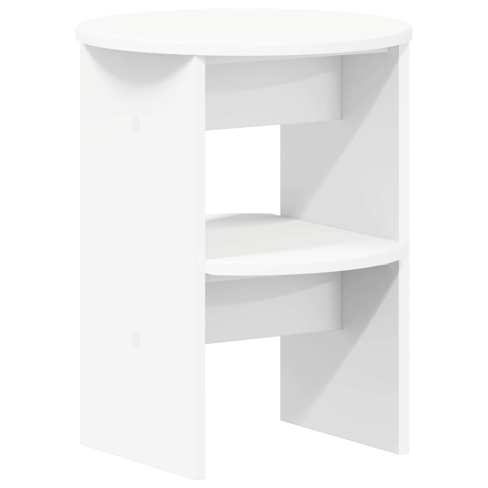 Side Cabinet 2 pcs White Ø40 x 50 cm Engineered Wood