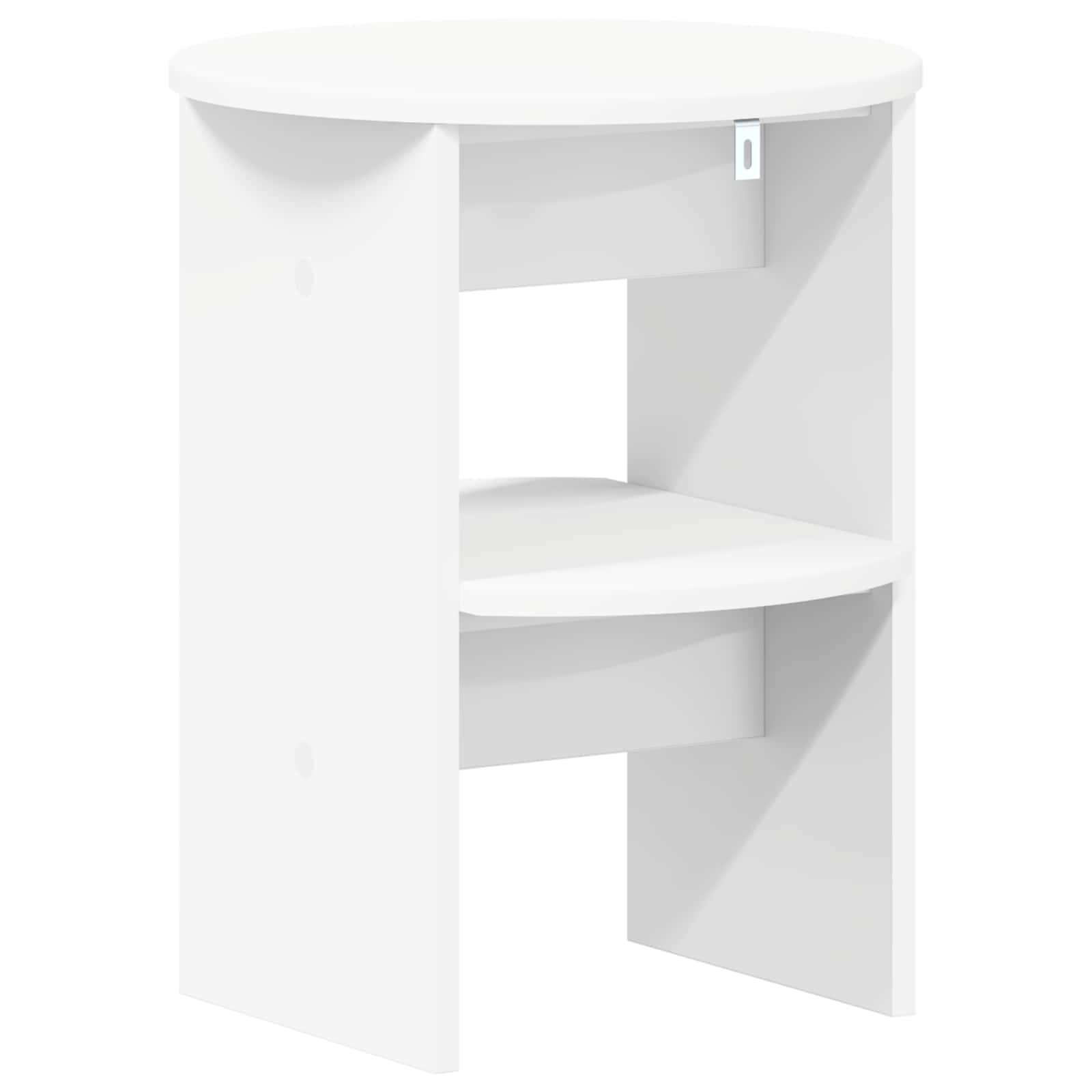 Side Cabinet 2 pcs White Ø40 x 50 cm Engineered Wood