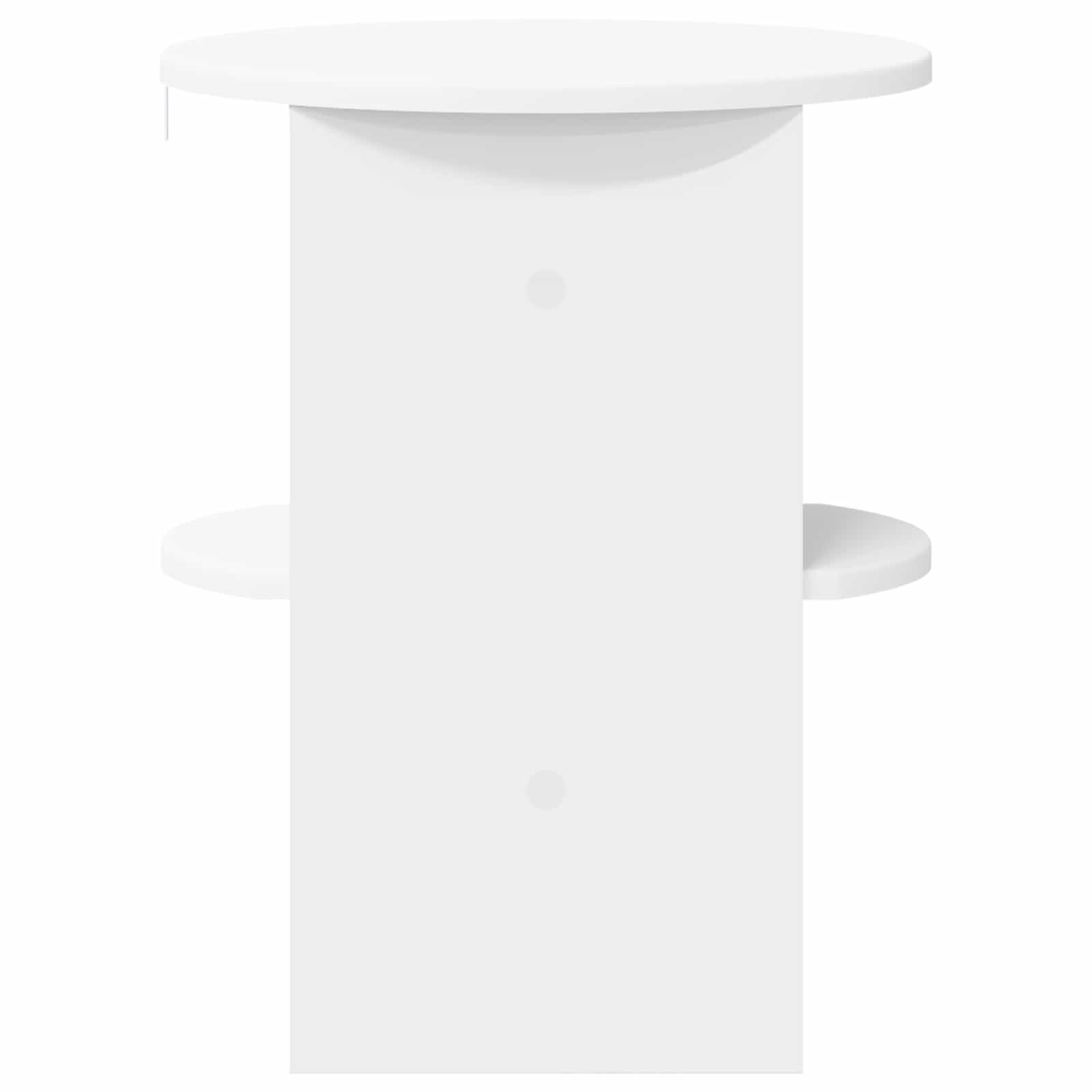 Side Cabinet 2 pcs White Ø40 x 50 cm Engineered Wood