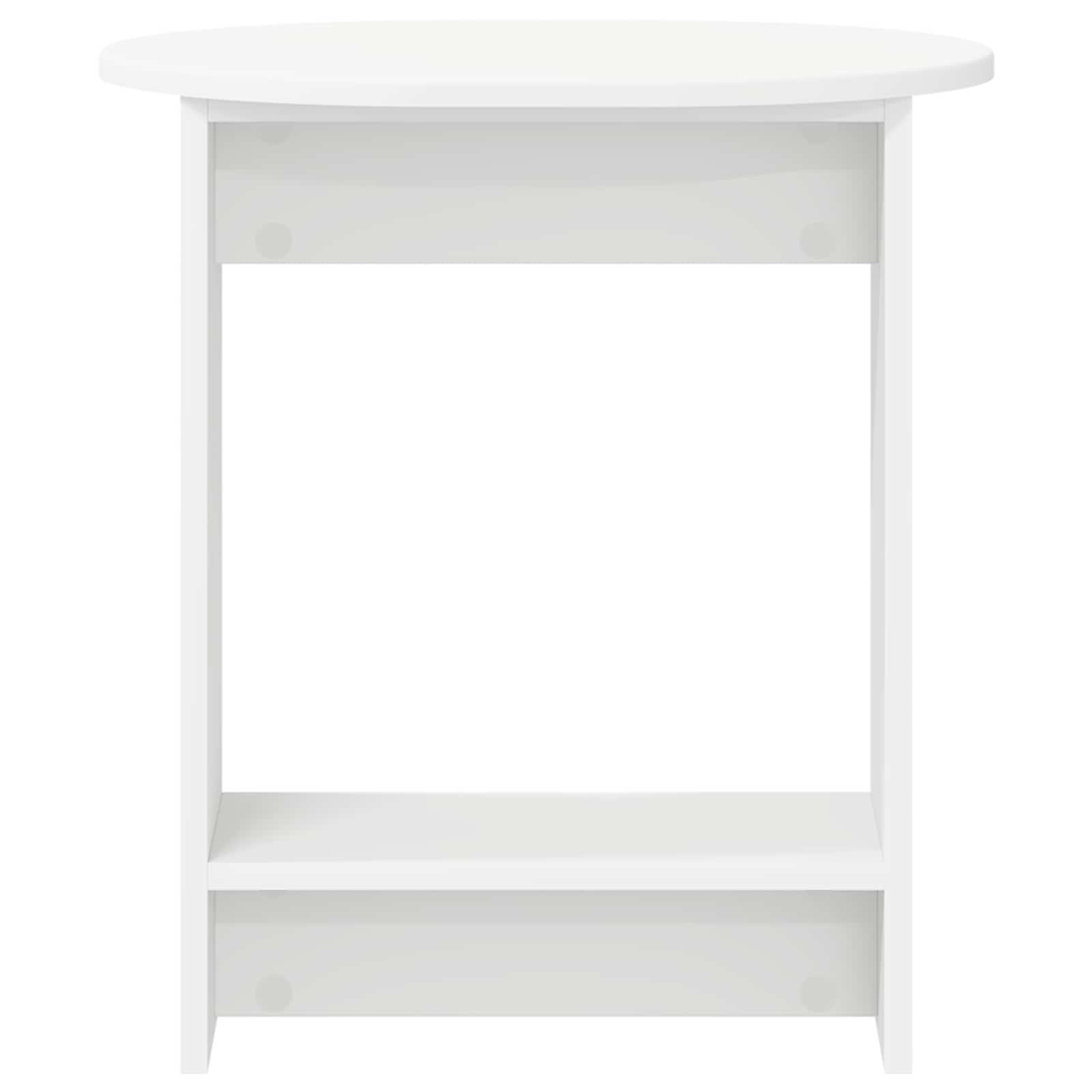 Side Table White 50 x 39.5 x 55 cm Engineered Wood