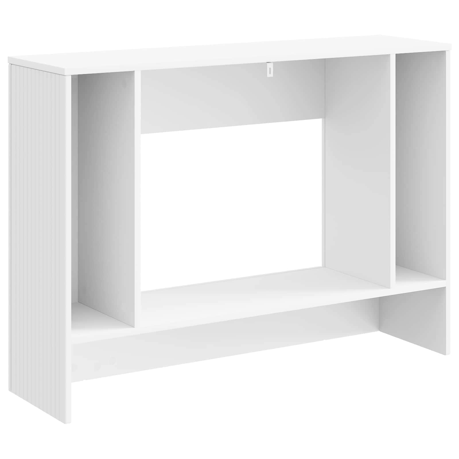 Console Table Striped White 101 x 29 x 74 cm Engineered Wood