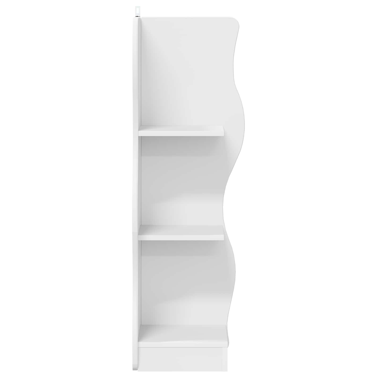 Corner Shelf with Shelf White 34 x 33 x 102 cm Engineered Wood