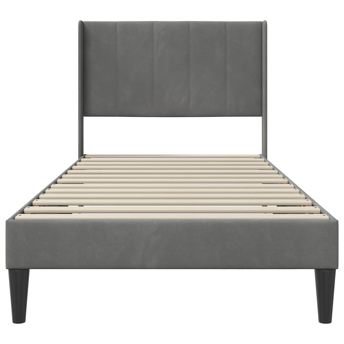 Bed Frame with Headboard Dark Grey connect plate
