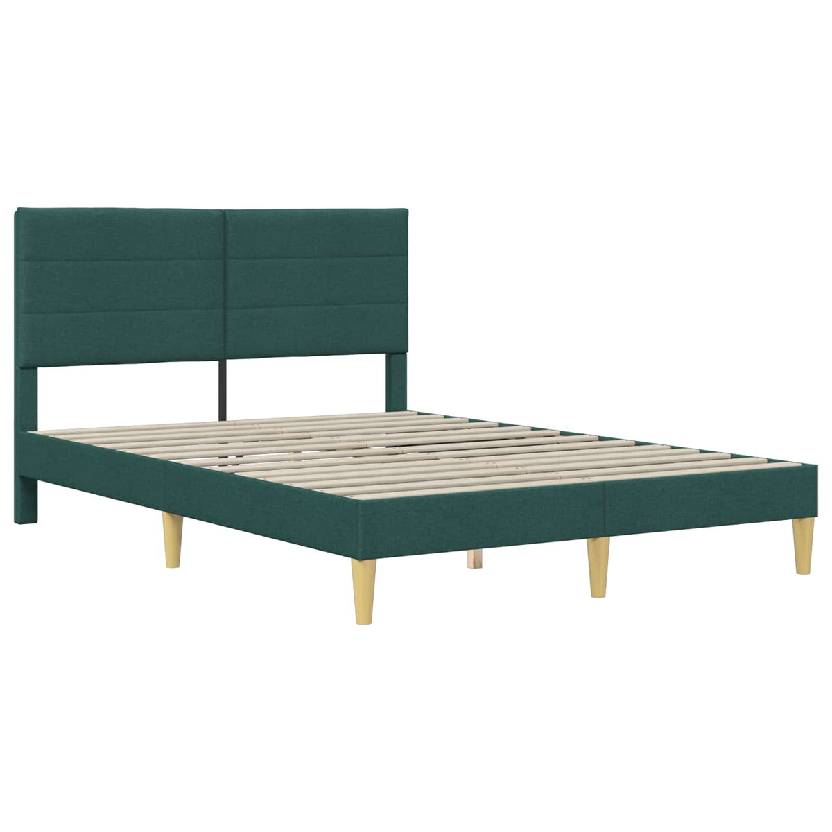 Bed Frame with Headboard Dark Grey 137 x 190 cm Fabric