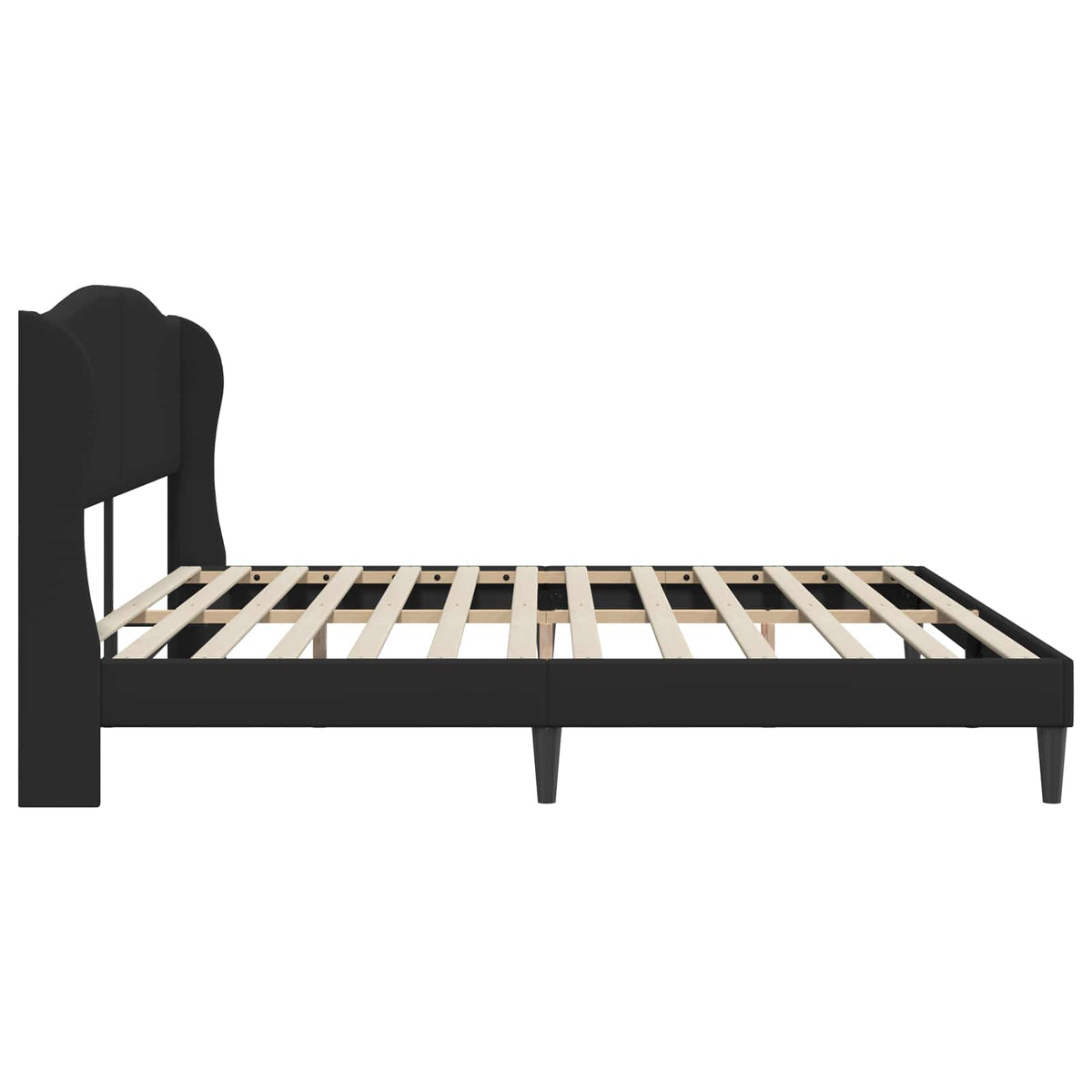 Bed Frame with Headboard Black 180 x 200 cm Faux Leather