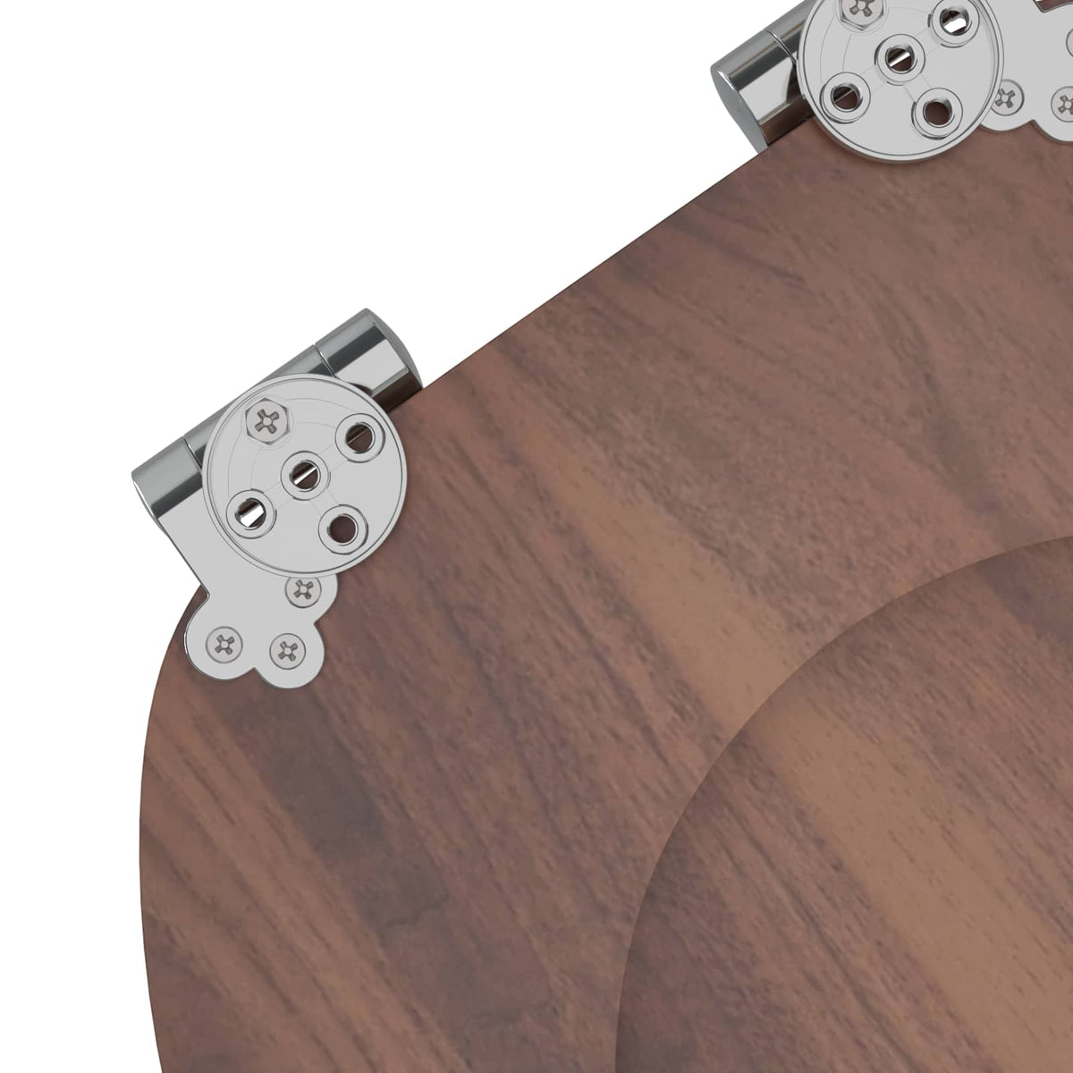 Soft-Close Toilet Seat 2 pcs Brown 44 x 38 cm MDF board
