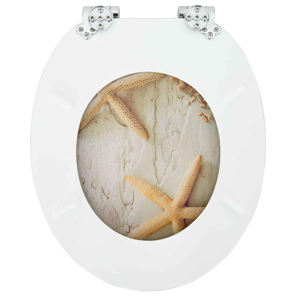 Soft-Close Toilet Seat 2 pcs Yellow and White 44 x 38 cm