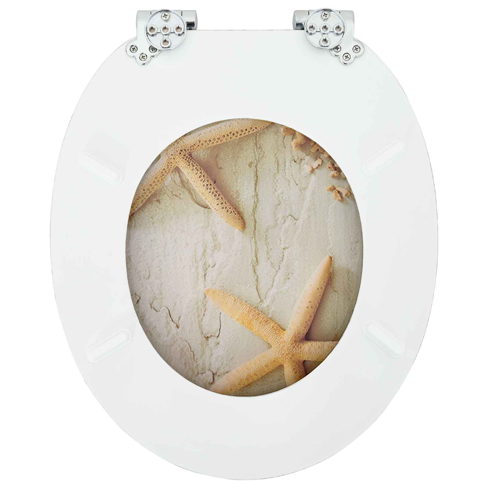 Soft-Close Toilet Seat 2 pcs Yellow and White 44 x 38 cm
