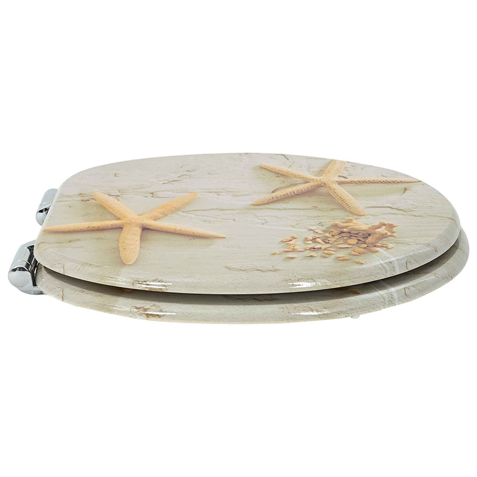 Soft-Close Toilet Seat 2 pcs Yellow and White 44 x 38 cm