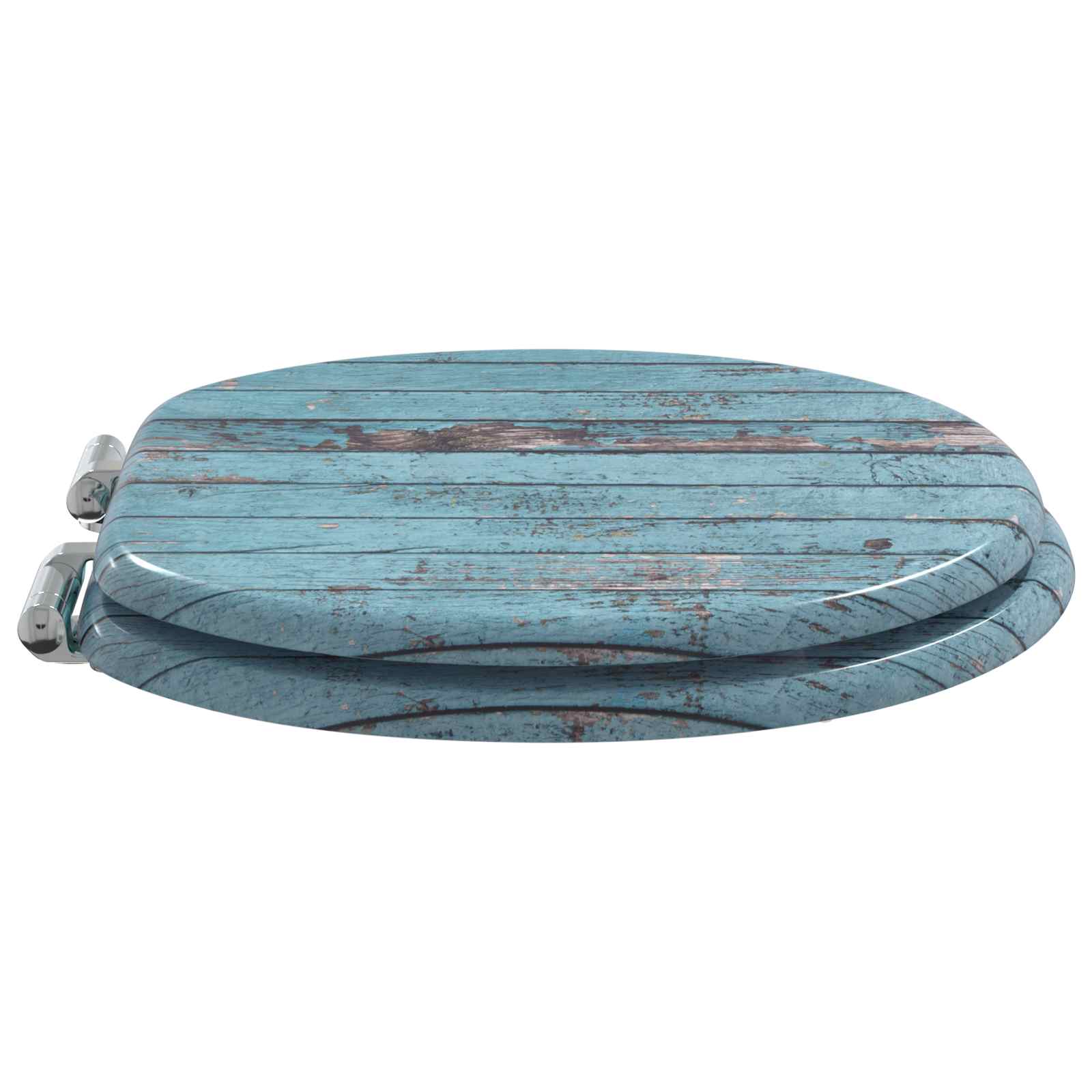 Soft-Close Toilet Seat 2 pcs Blue 44 x 38 cm MDF board