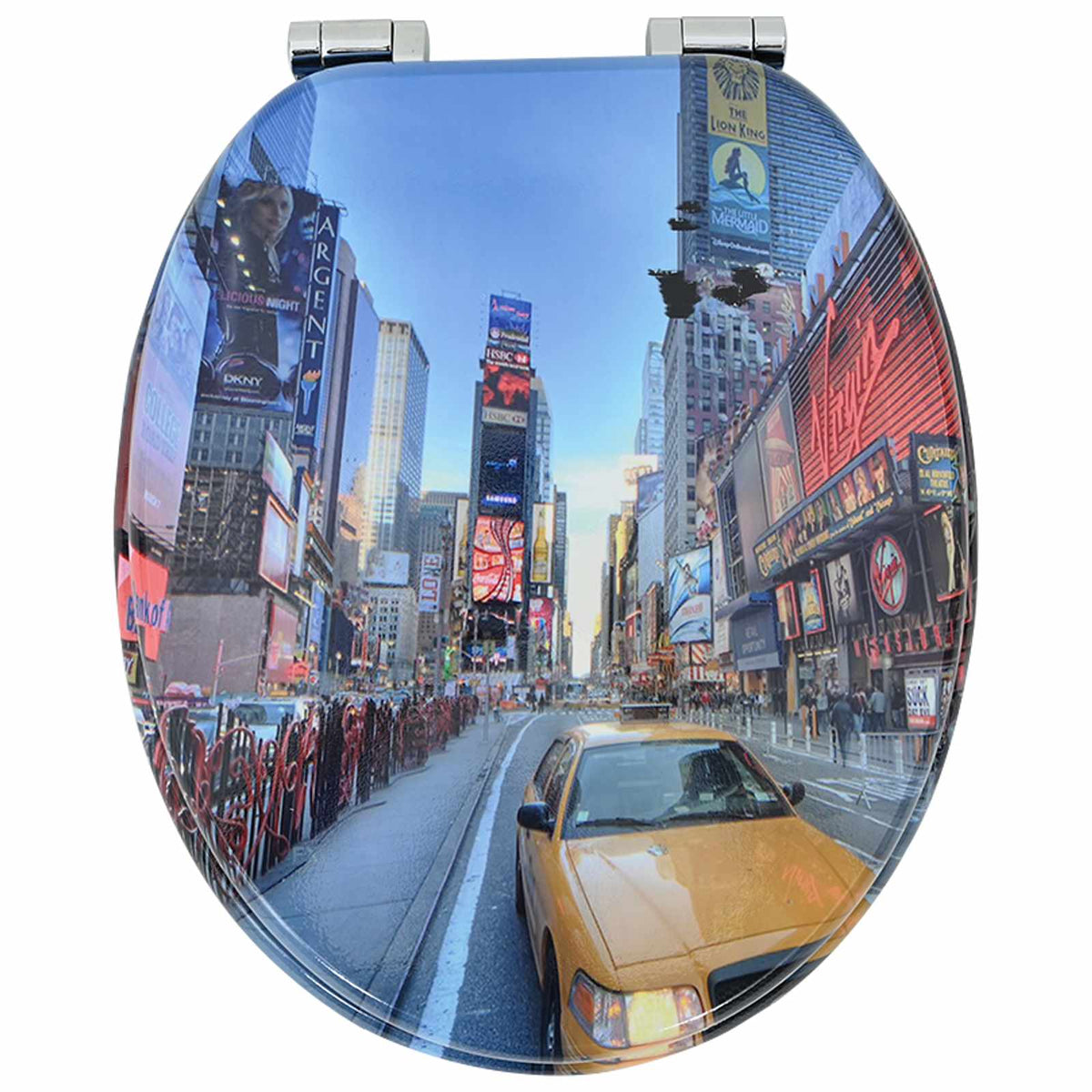 Soft-Close Toilet Seat 2 pcs Multicolour 44 x 38 cm MDF board