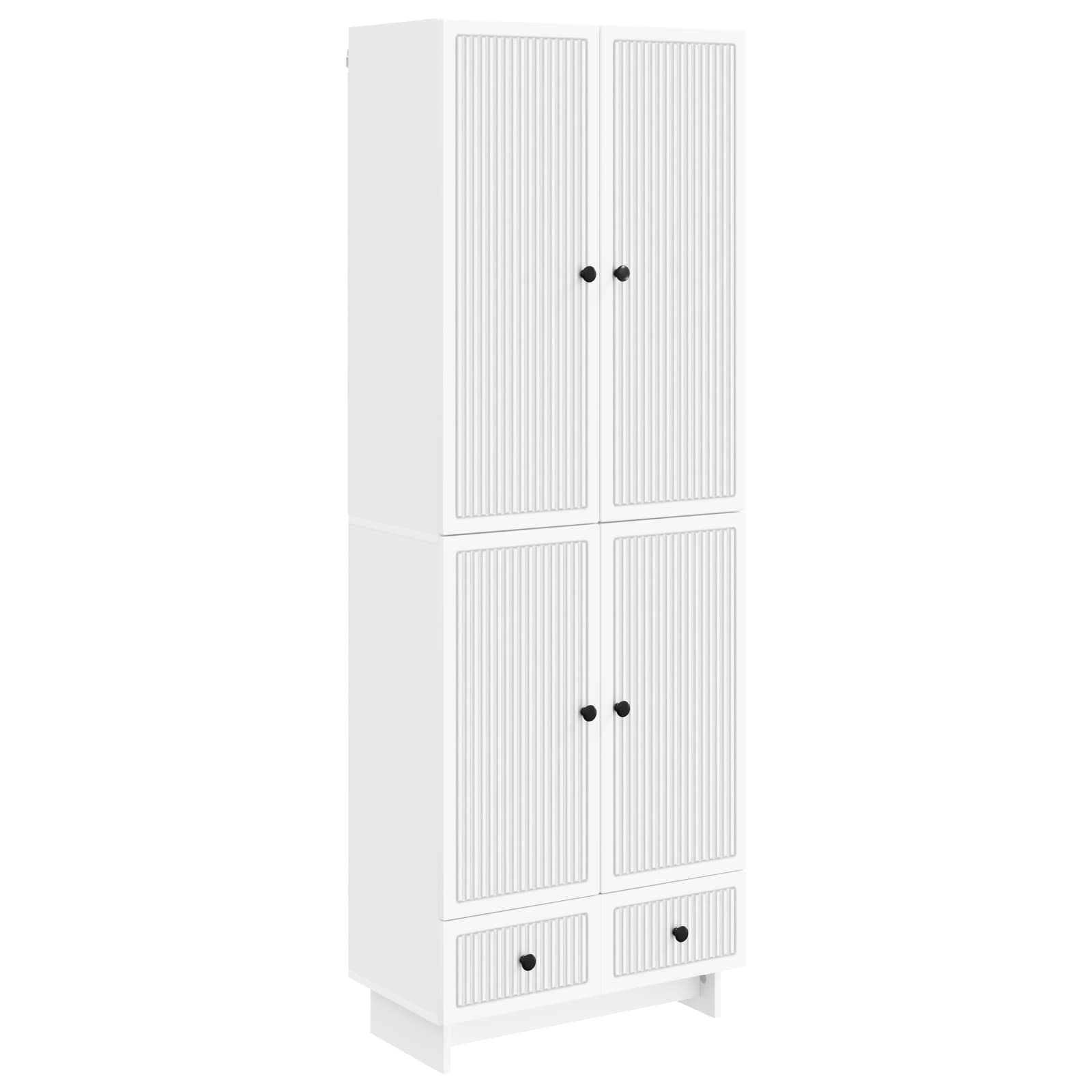 Cabinet Set 2 pcs White 66 x 34.5 x 95 cm Engineered Wood