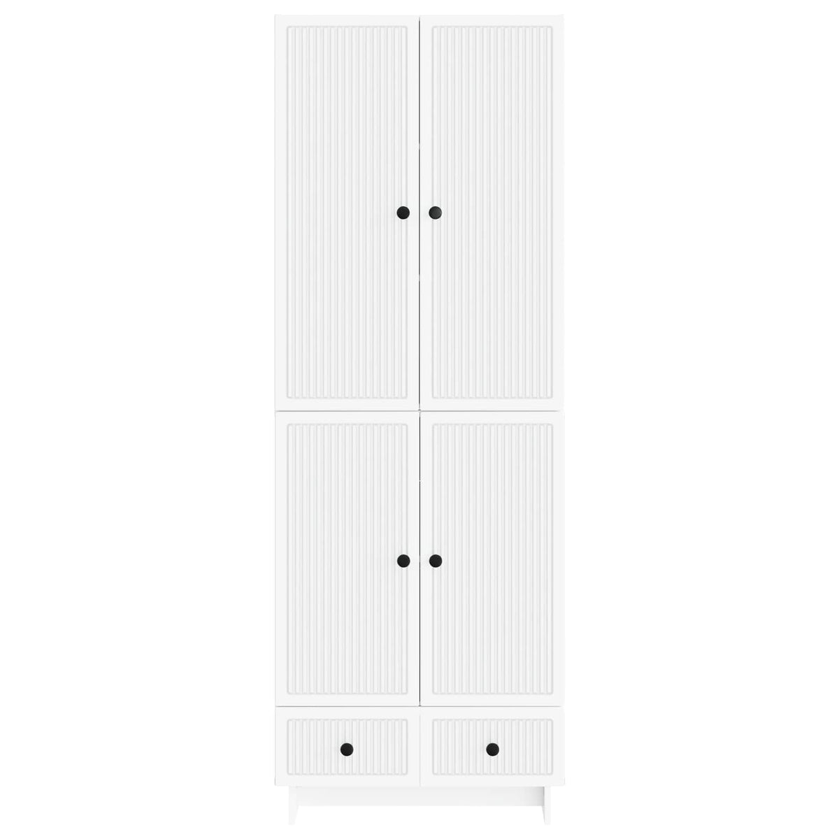Cabinet Set 2 pcs White 66 x 34.5 x 95 cm Engineered Wood