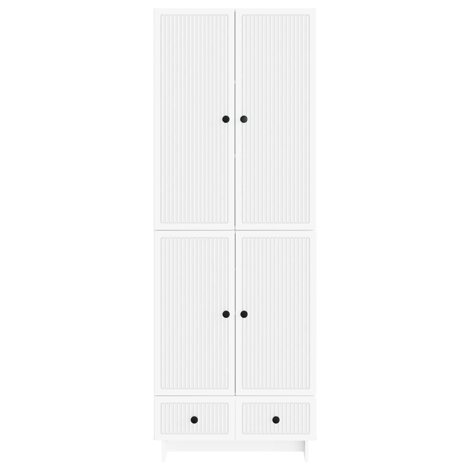 Cabinet Set 2 pcs White 66 x 34.5 x 95 cm Engineered Wood