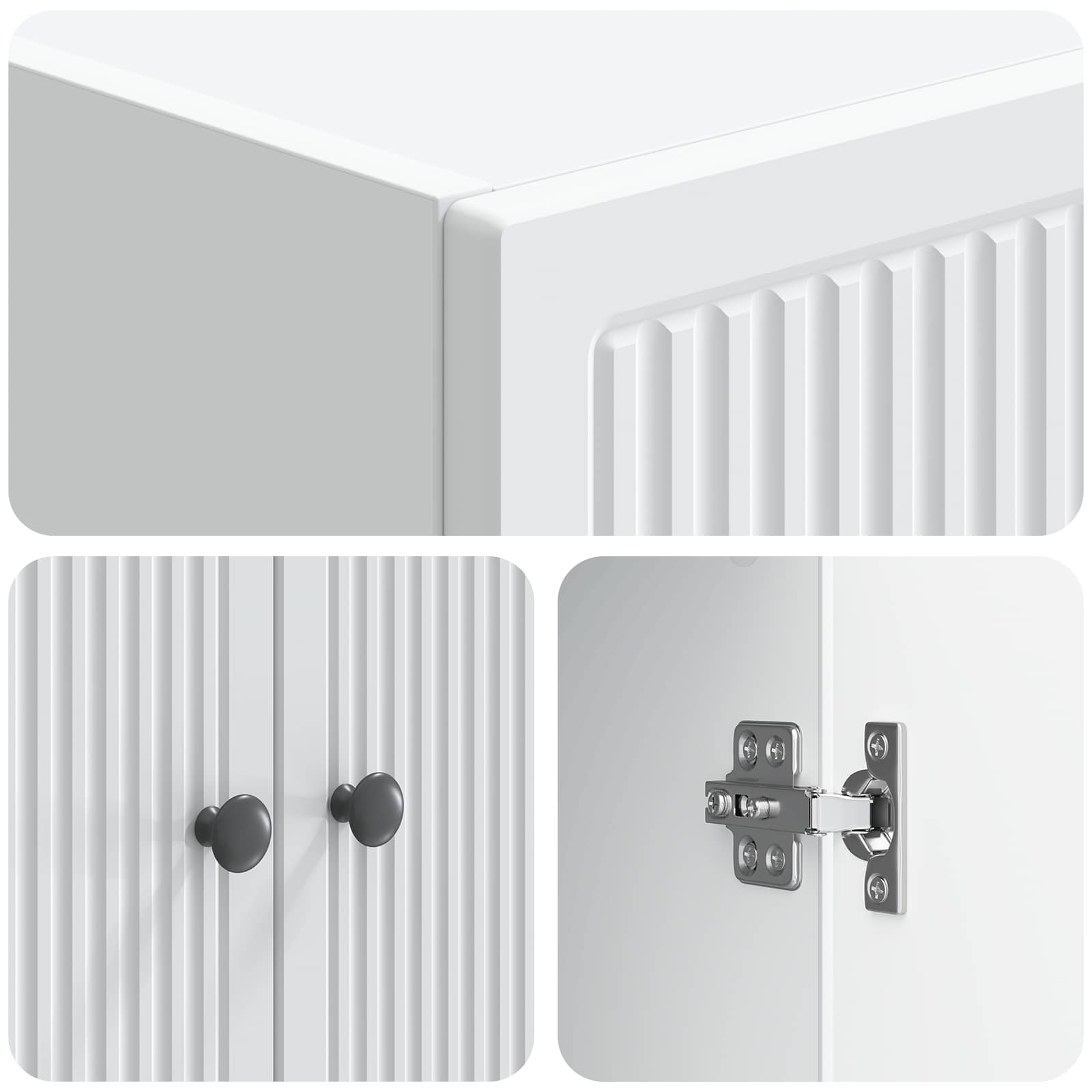 Cabinet Set 2 pcs White 66 x 34.5 x 90 cm Engineered Wood