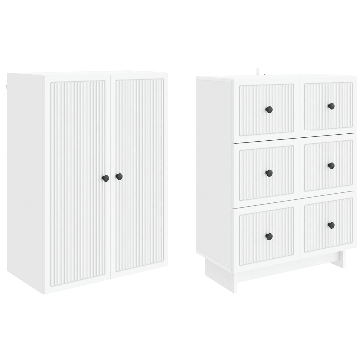 Cabinet Set 2 pcs 66 x 34.5 x 90 cm Engineered Wood