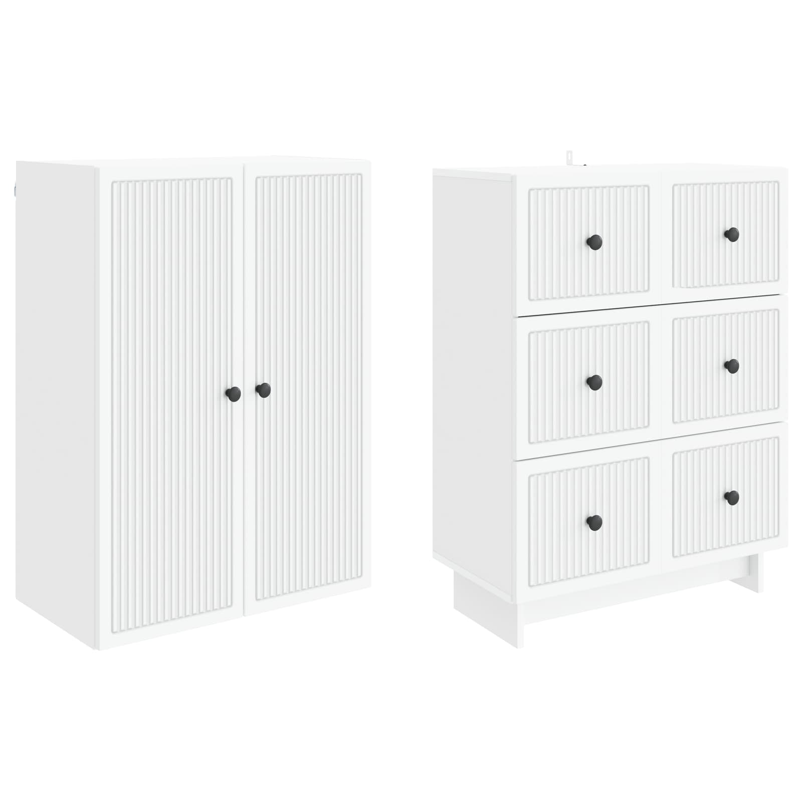 Cabinet Set 2 pcs 66 x 34.5 x 90 cm Engineered Wood