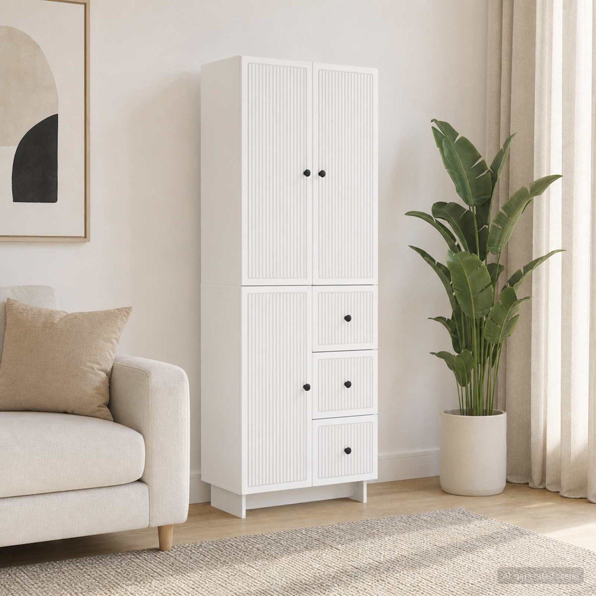 Cabinet Set 2 pcs 66 x 34.5 x 90 cm Engineered Wood