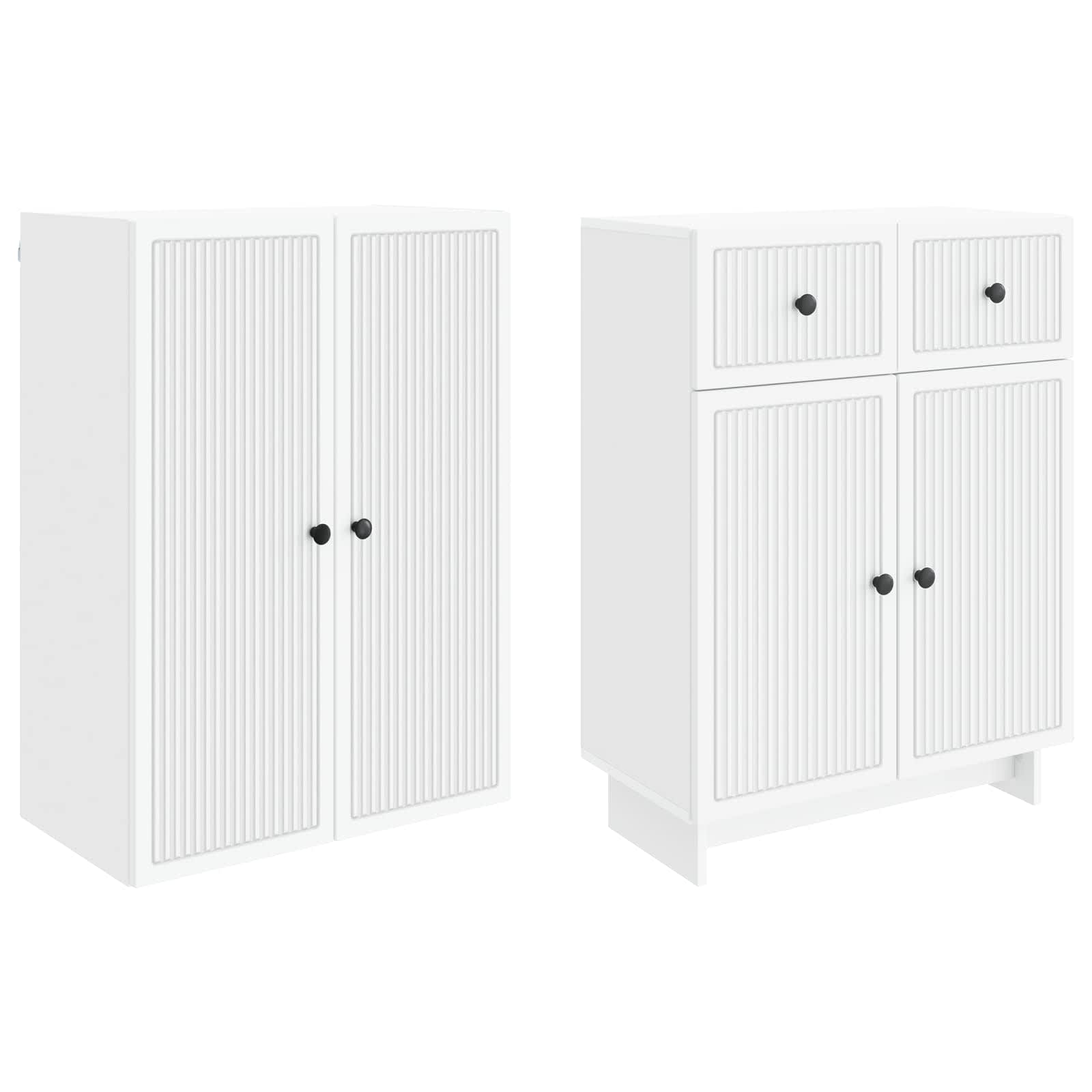 Cabinet Set 2 pcs White 66 x 34.5 x 90 cm Engineered Wood