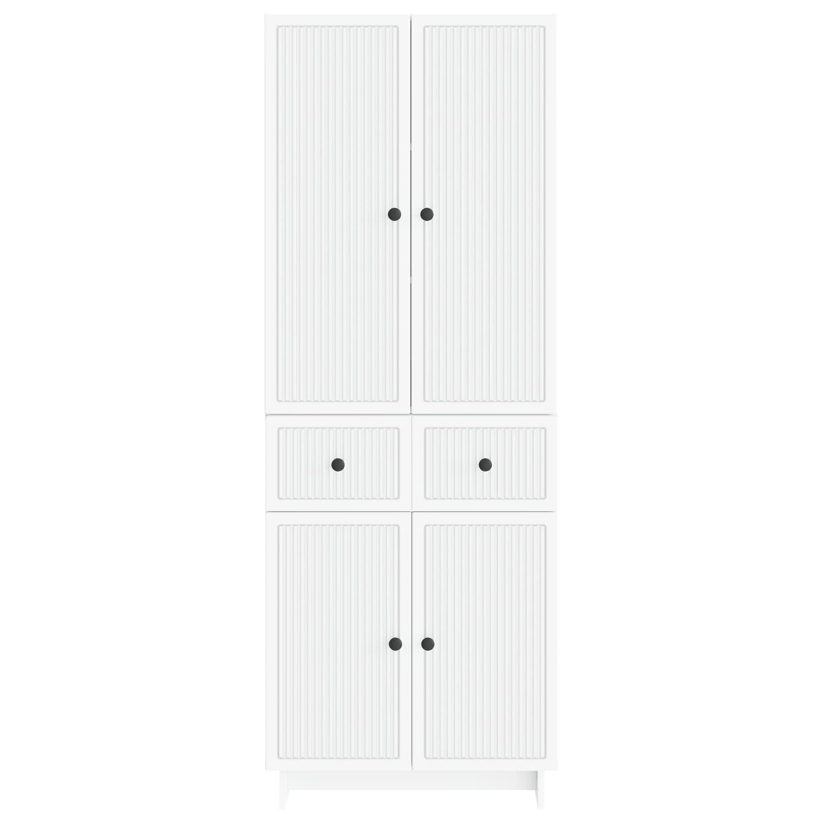 Cabinet Set 2 pcs White 66 x 34.5 x 90 cm Engineered Wood