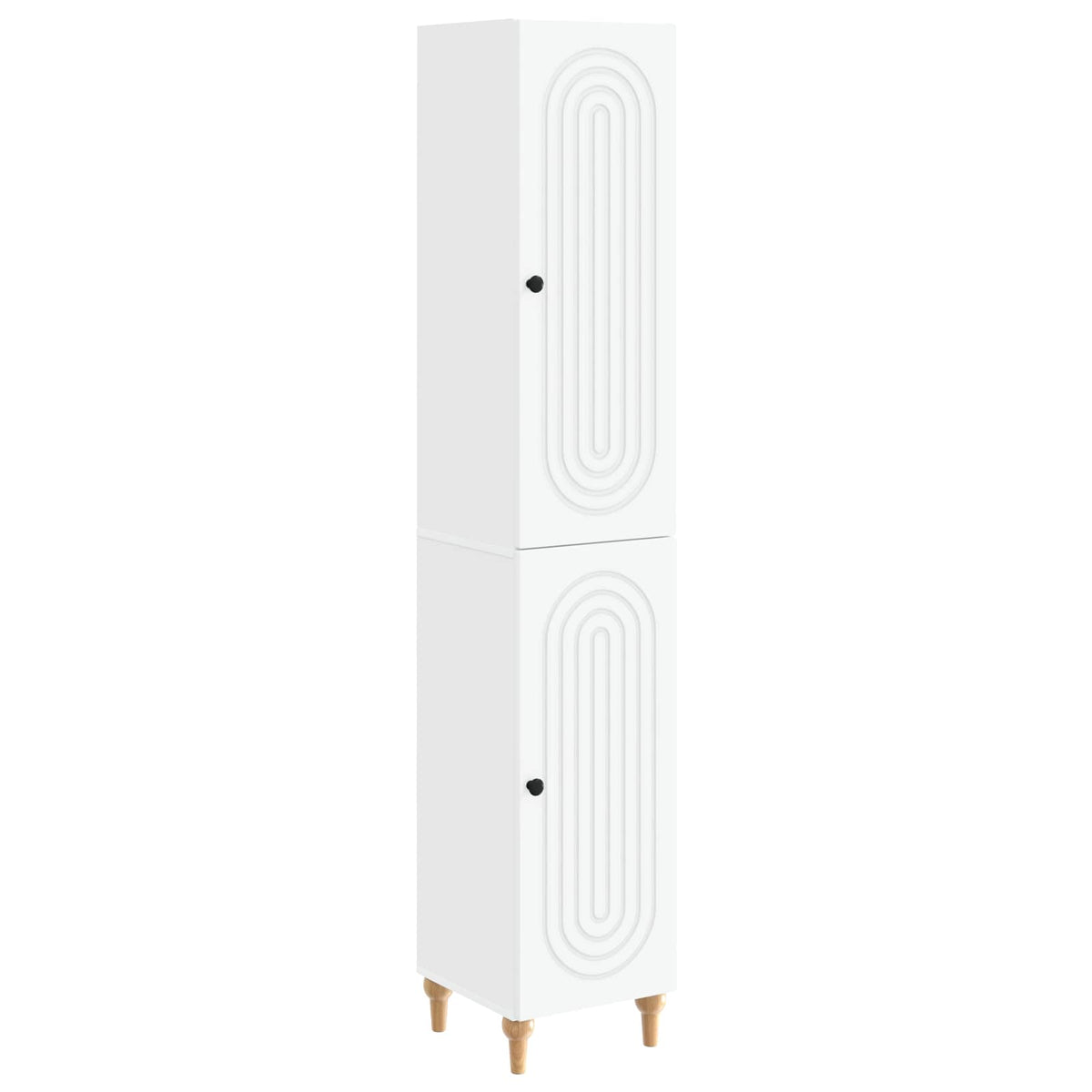 Cabinet Set 2 pcs White Engineered Wood