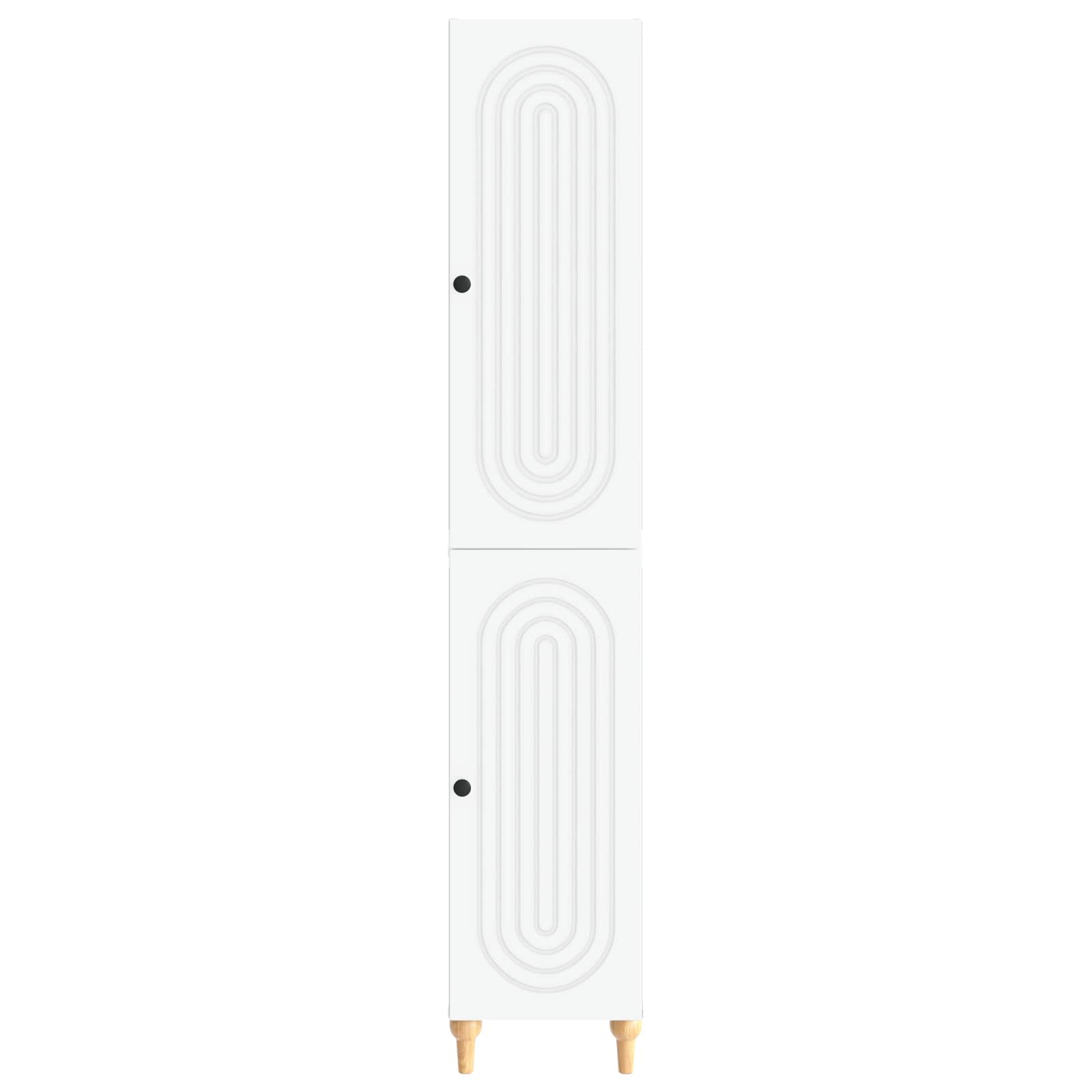 Cabinet Set 2 pcs White Engineered Wood