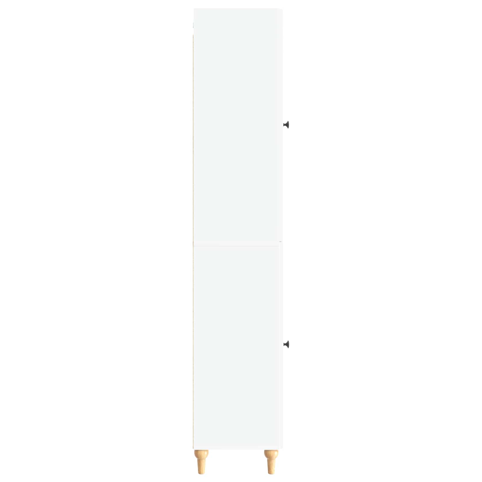 Cabinet Set 2 pcs White Engineered Wood