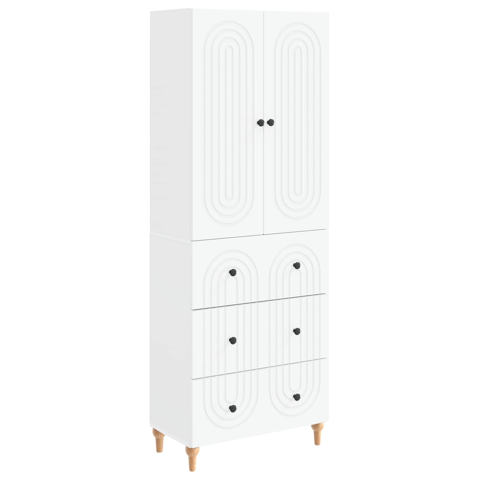 Cabinet Set 2 pcs 66 x 34.5 x 90 cm Engineered Wood
