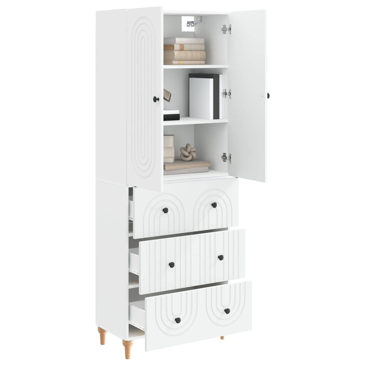 Cabinet Set 2 pcs 66 x 34.5 x 90 cm Engineered Wood