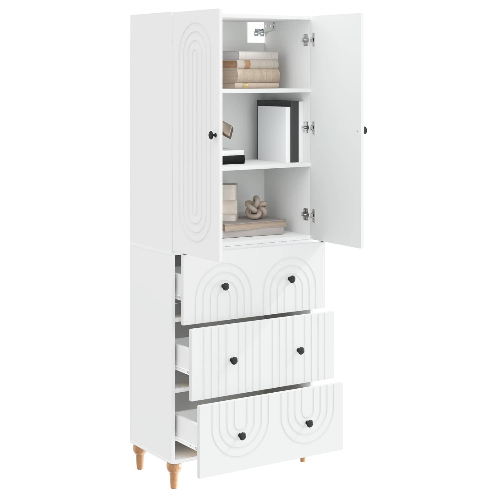 Cabinet Set 2 pcs 66 x 34.5 x 90 cm Engineered Wood