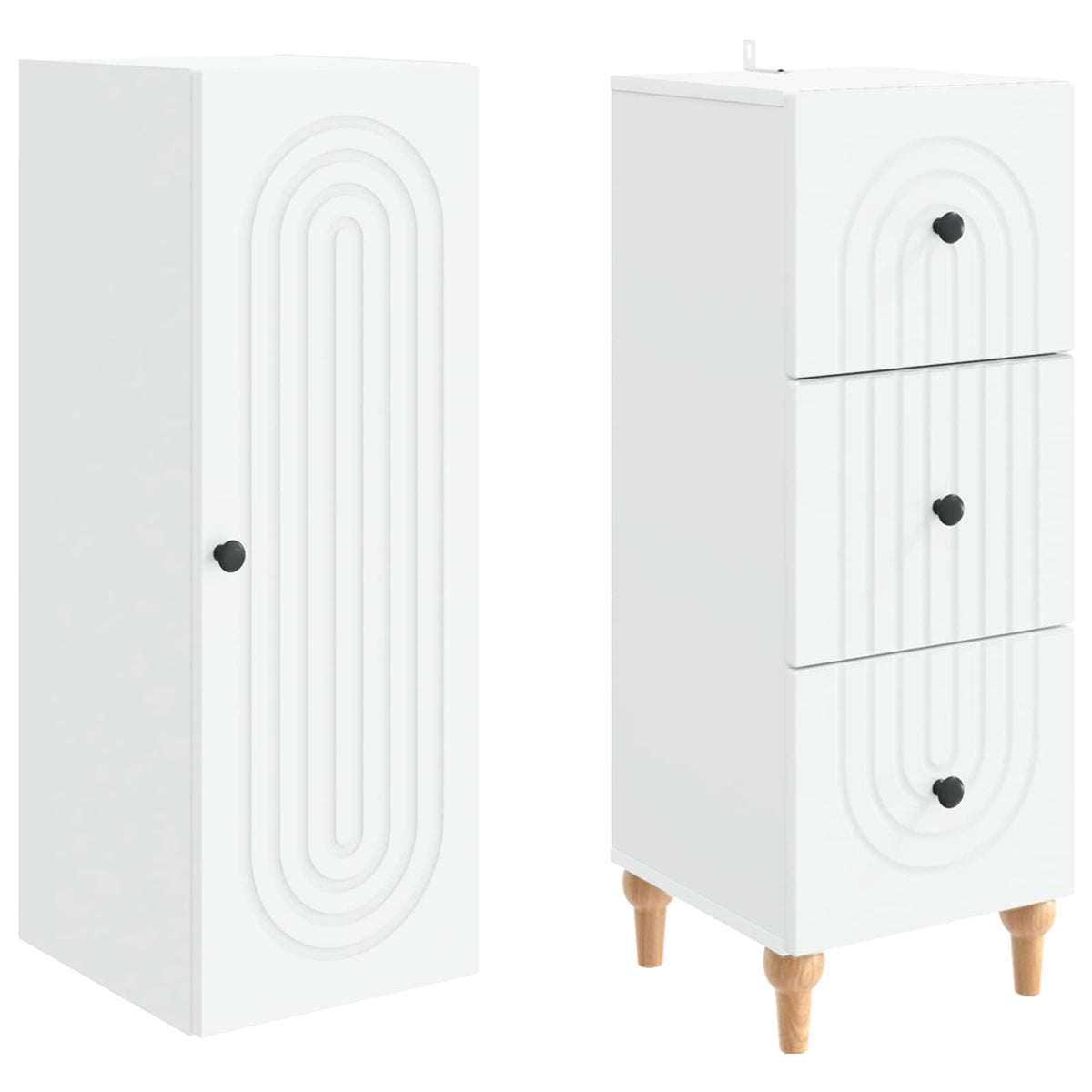 Cabinet Set 2 pcs 33 x 34.5 x 90 cm Engineered Wood