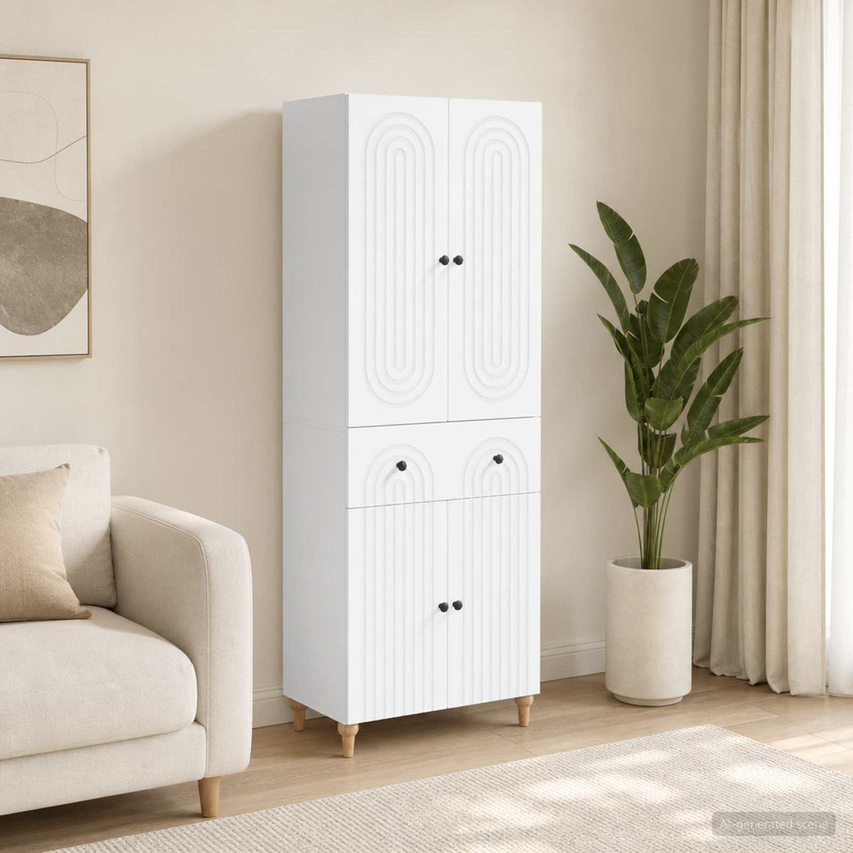 Cabinet Set 2 pcs 66 x 34.5 x 90 cm Engineered Wood