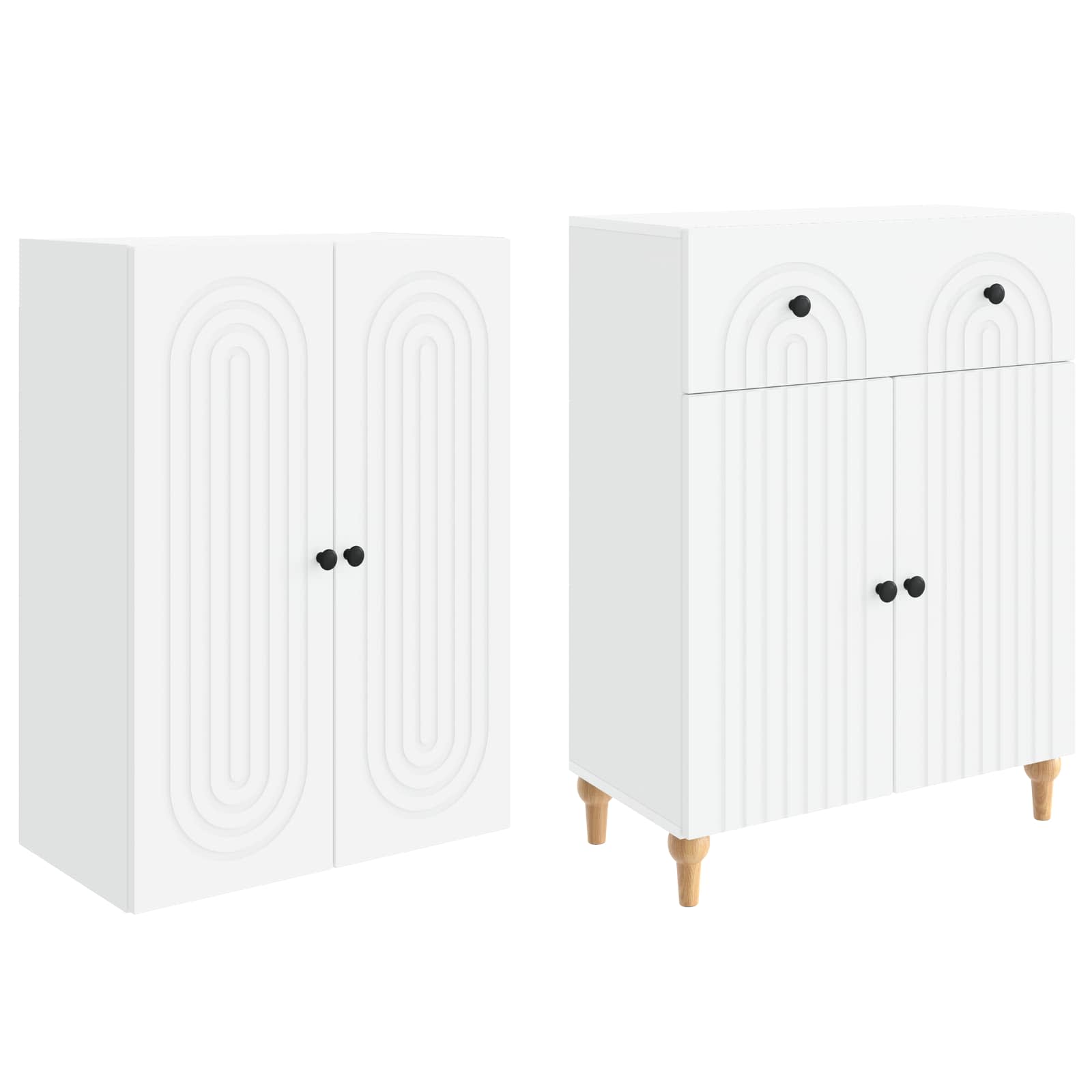 Cabinet Set 2 pcs 66 x 34.5 x 90 cm Engineered Wood