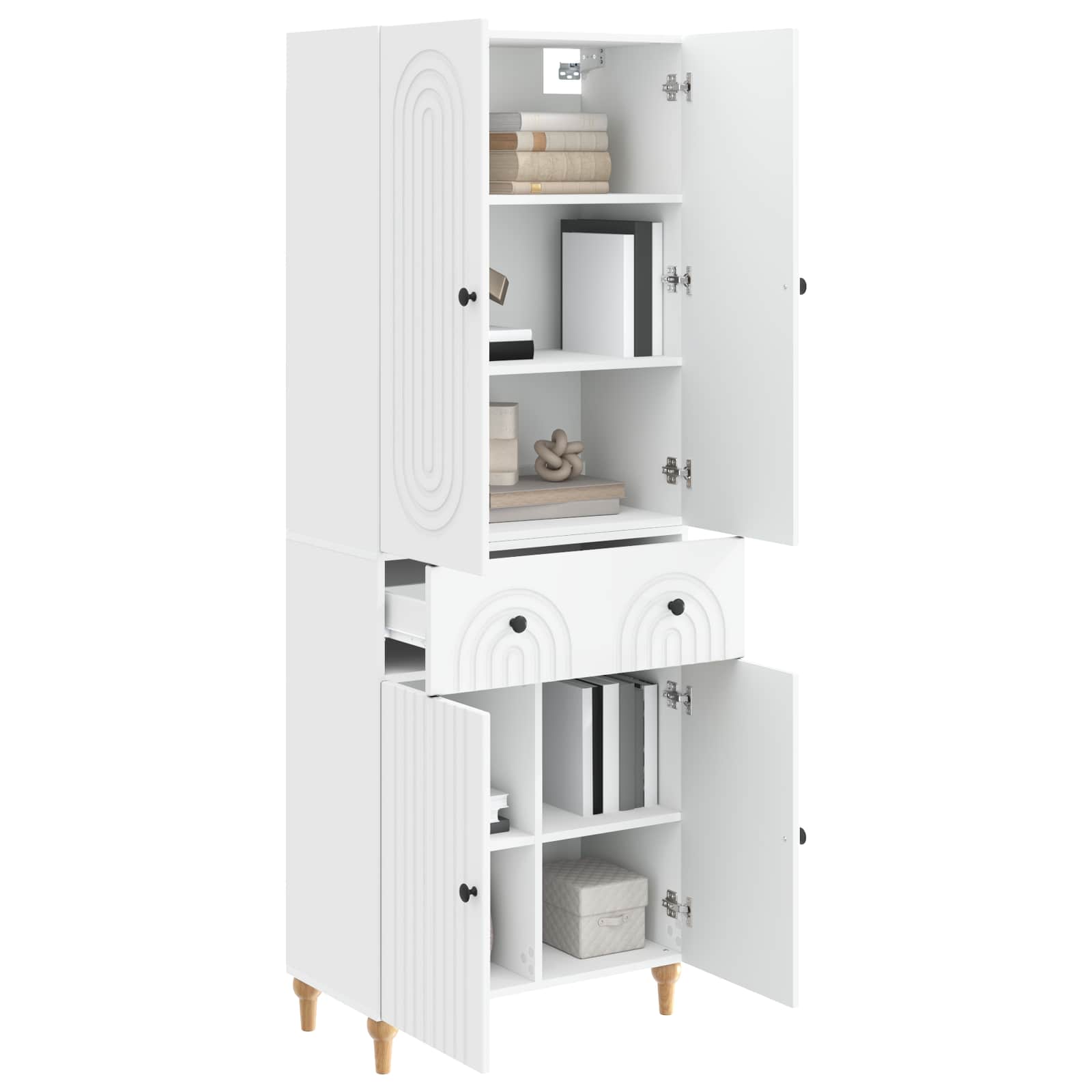Cabinet Set 2 pcs 66 x 34.5 x 90 cm Engineered Wood