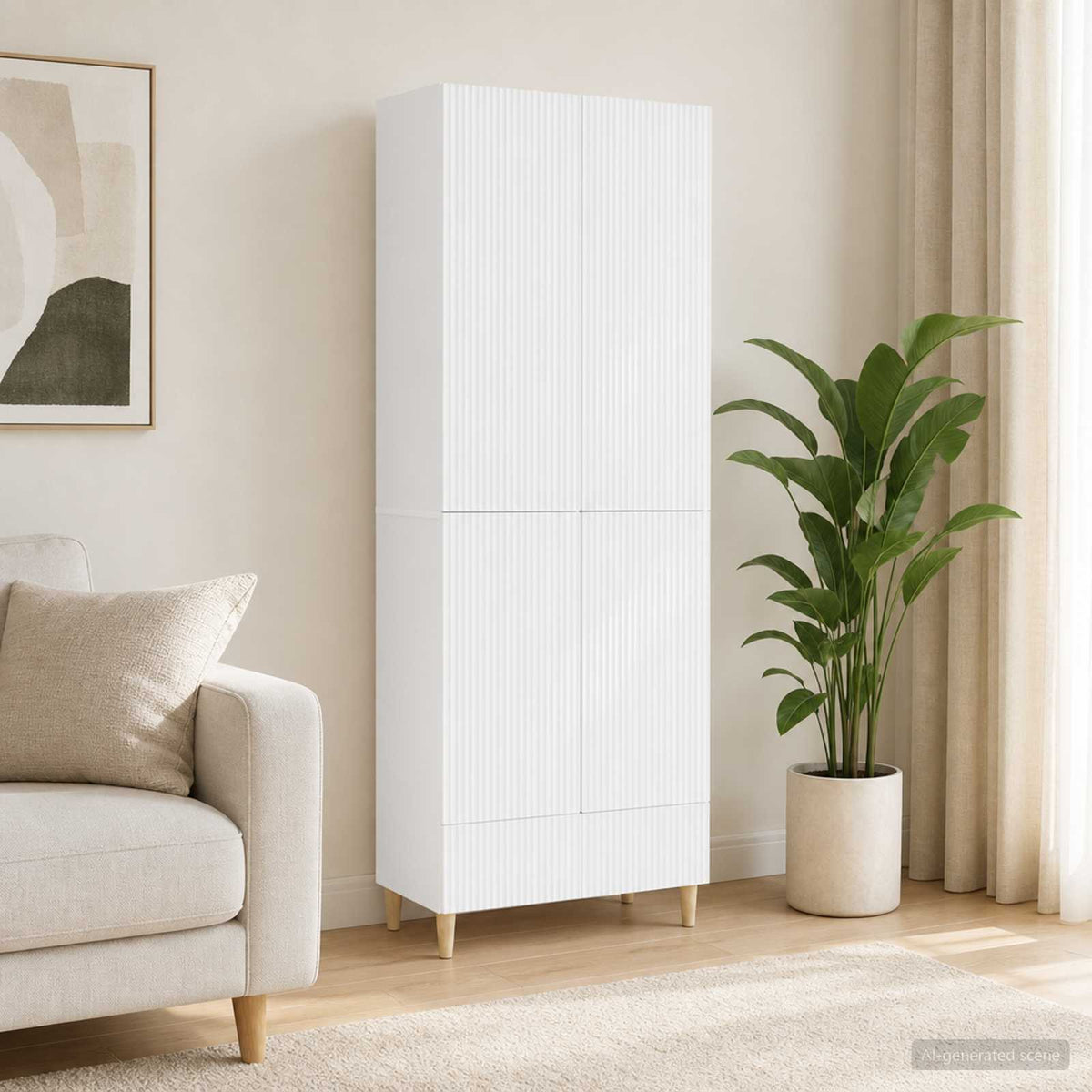 Cabinet Set 2 pcs 66 x 34.5 x 95 cm Engineered Wood