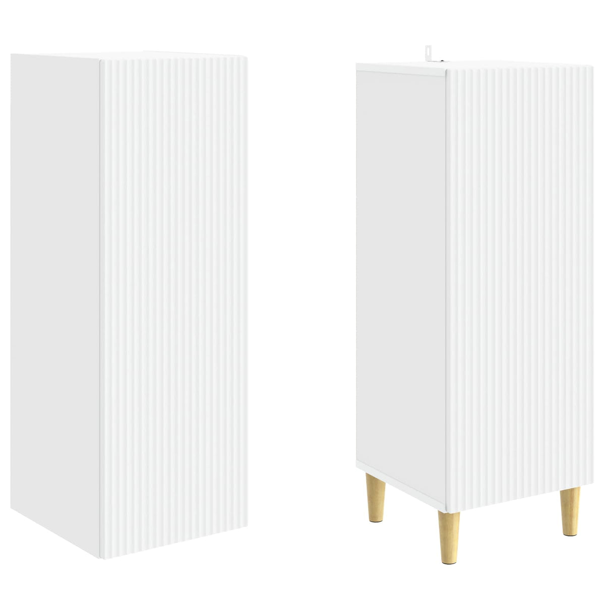 Cabinet Set 2 pcs White 33 x 34.5 x 90 cm Engineered Wood