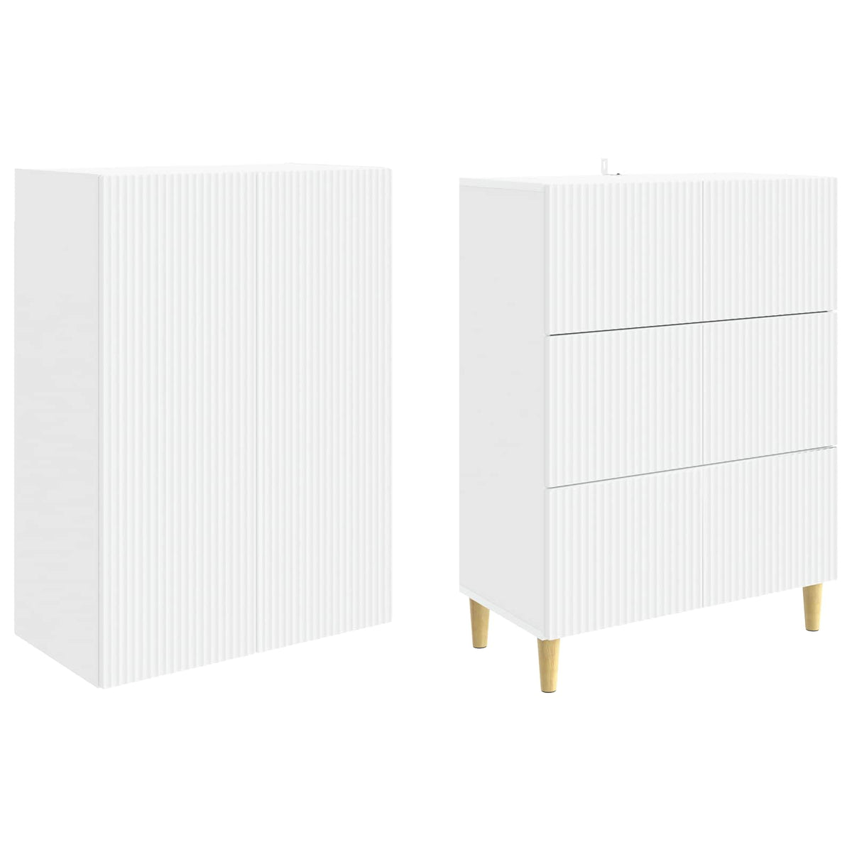 Cabinet Set 2 pcs 66 x 34.5 x 90 cm Engineered Wood