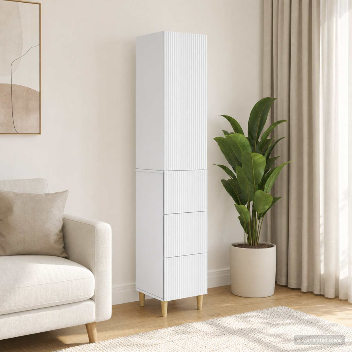 Cabinet Set 2 pcs 33 x 34.5 x 90 cm Engineered Wood