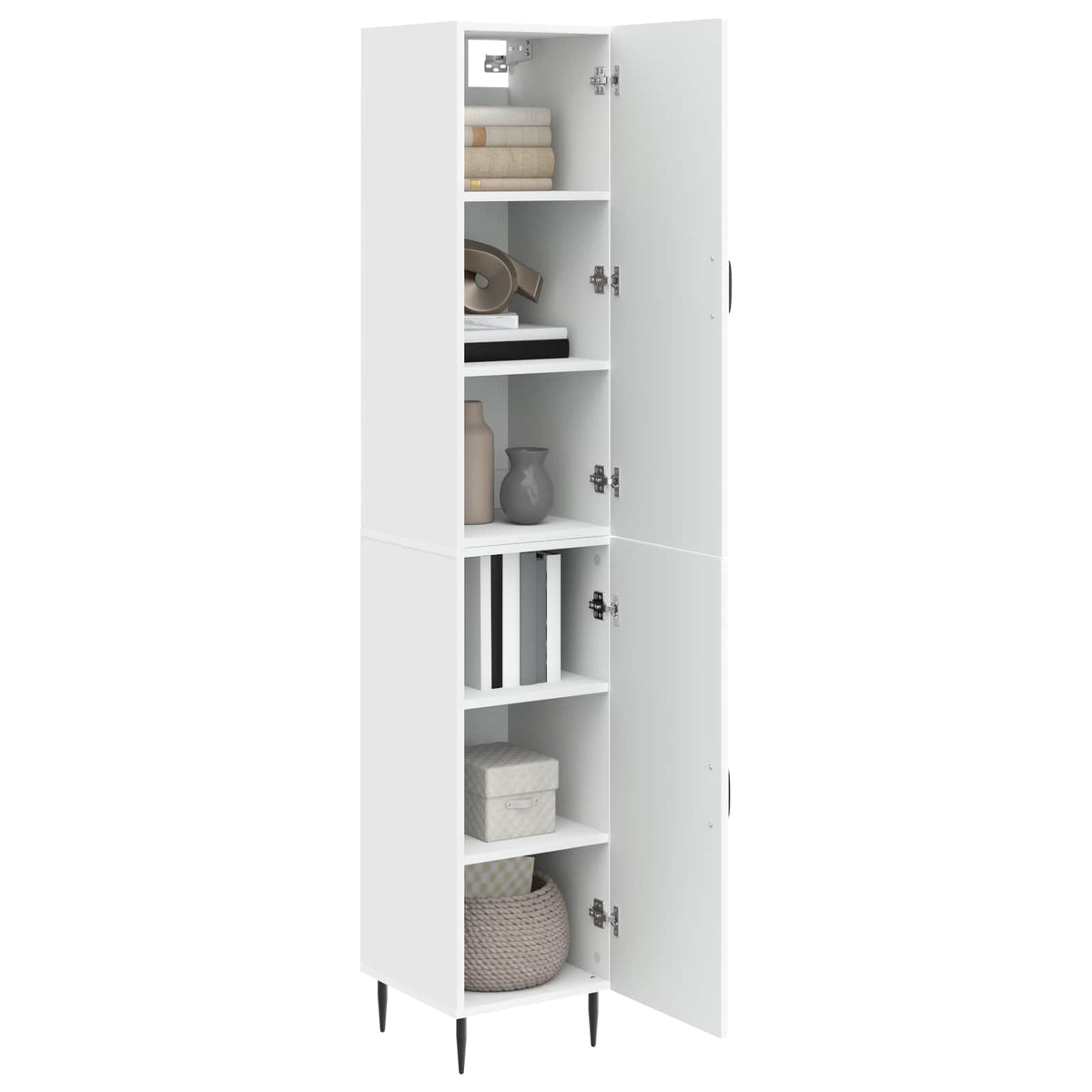 Cabinet Set 2 pcs White 33 x 34.5 x 89.5 cm Engineered Wood