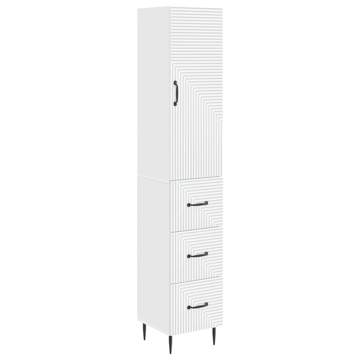 Cabinet Set 2 pcs White 33 x 34.5 x 90 cm Engineered Wood