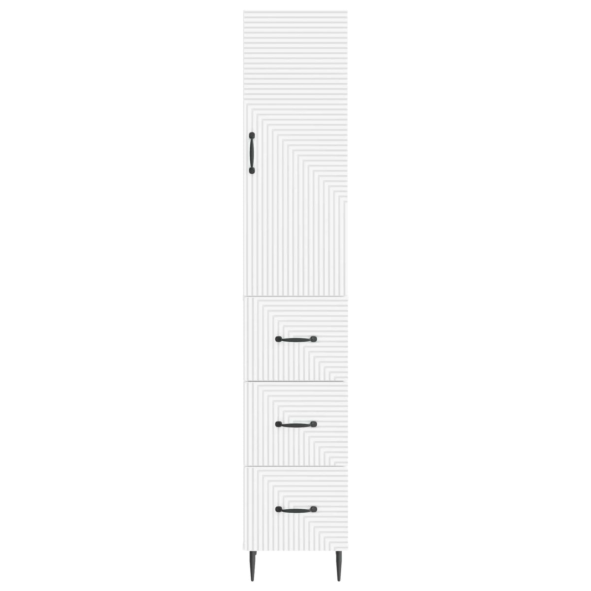 Cabinet Set 2 pcs White 33 x 34.5 x 90 cm Engineered Wood