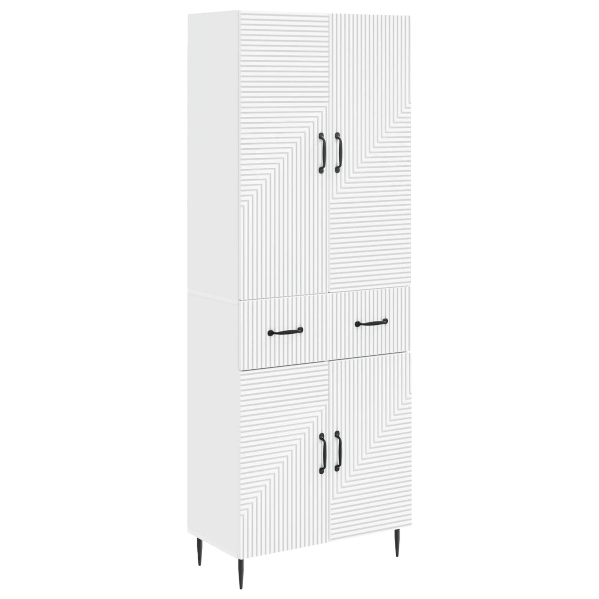 Cabinet Set 2 pcs White 66 x 34.5 x 89.5 cm Engineered Wood