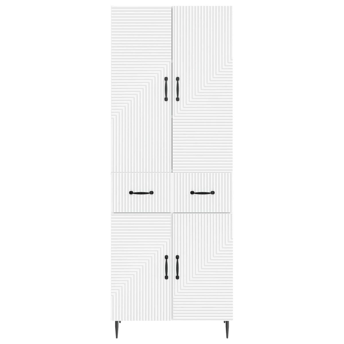 Cabinet Set 2 pcs White 66 x 34.5 x 89.5 cm Engineered Wood