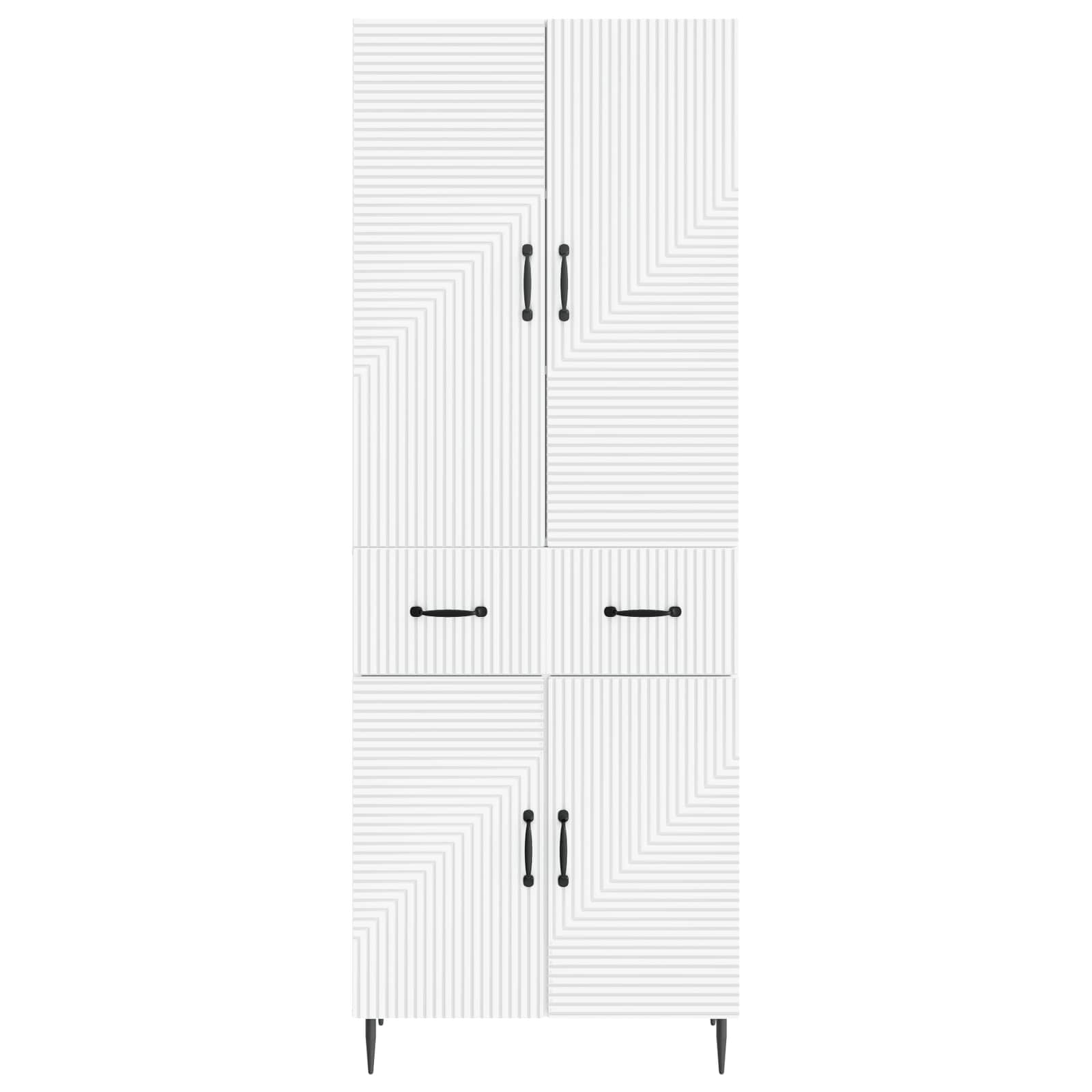 Cabinet Set 2 pcs White 66 x 34.5 x 89.5 cm Engineered Wood