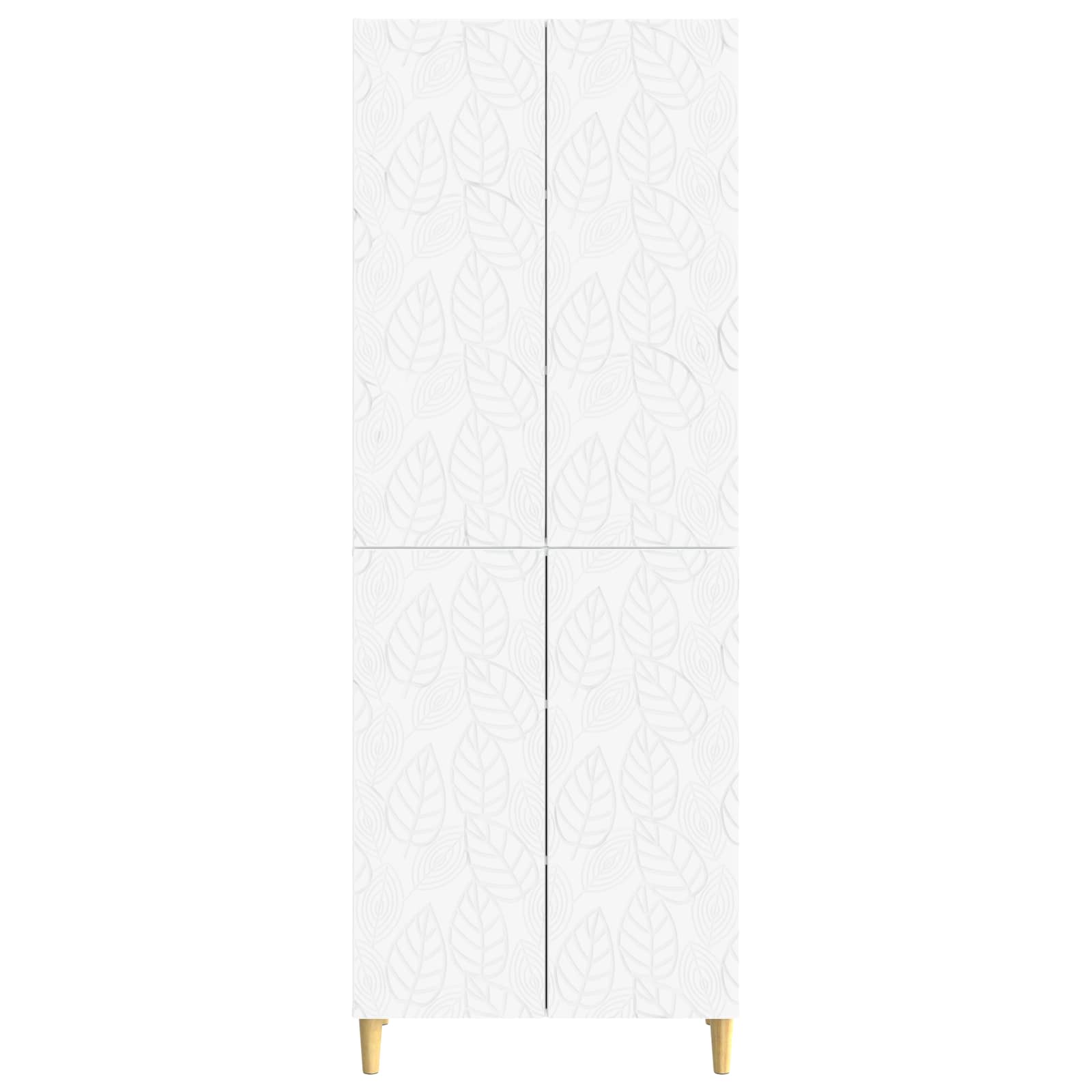 Cabinet Set 2 pcs White Engineered Wood